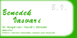 benedek vasvari business card